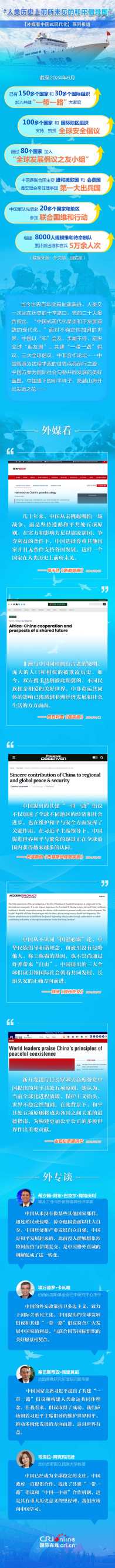 【外媒看中国式现代化】“人类历史上前所未见的和平倡导国”