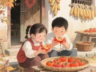 听竹山丨秋味里的念想，是舅母的酸柿子