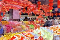 竹山县年货市场供应充足 喜庆迎新春