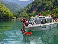 九女峰管理局开展水上救援及消防应急演练