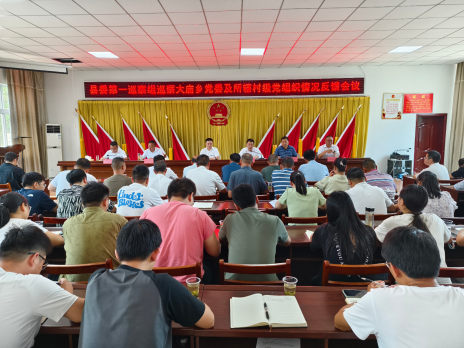 县委第一巡察组反馈大庙乡党委及所辖村级党组织巡察情况