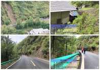 縣公路養護中心巡查專班果斷處置地質災害險情