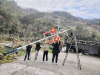 大庙乡：干群合力修路灯 暖光点亮便民路