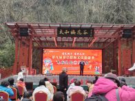 竹山县高腔剧团文化惠民进景区助力第九届腊梅文化季