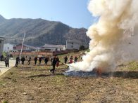 楼台乡开展冬季森林防火应急演练