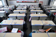 竹山二中举行春季应急疏散演练