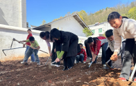 東川小學(xué)：師生攜手勞動(dòng) 花園煥新顏