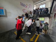 擂鼓中学开展防震减灾应急疏散演练与科普宣传教育活动