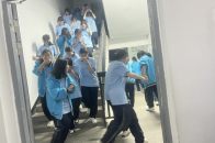 竹山一中开展学生宿舍消防应急疏散演练